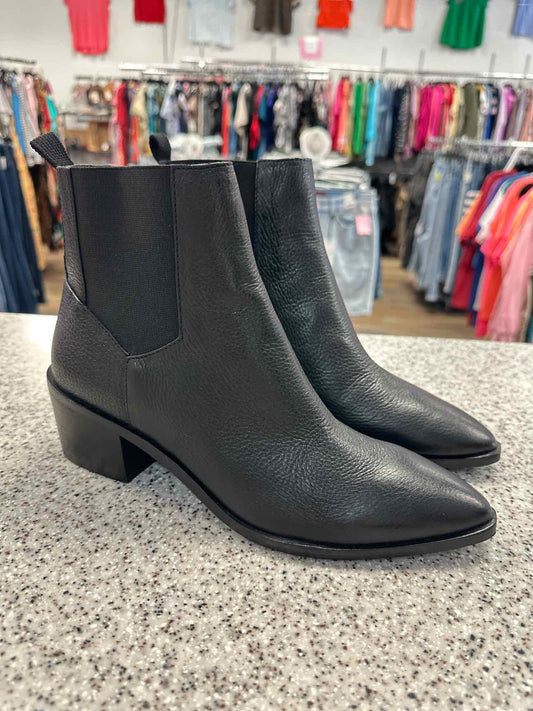 Chinese Laundry 9 1/2 Black Filip Chelsea Boots Pointed Toe Leather Boots NEW