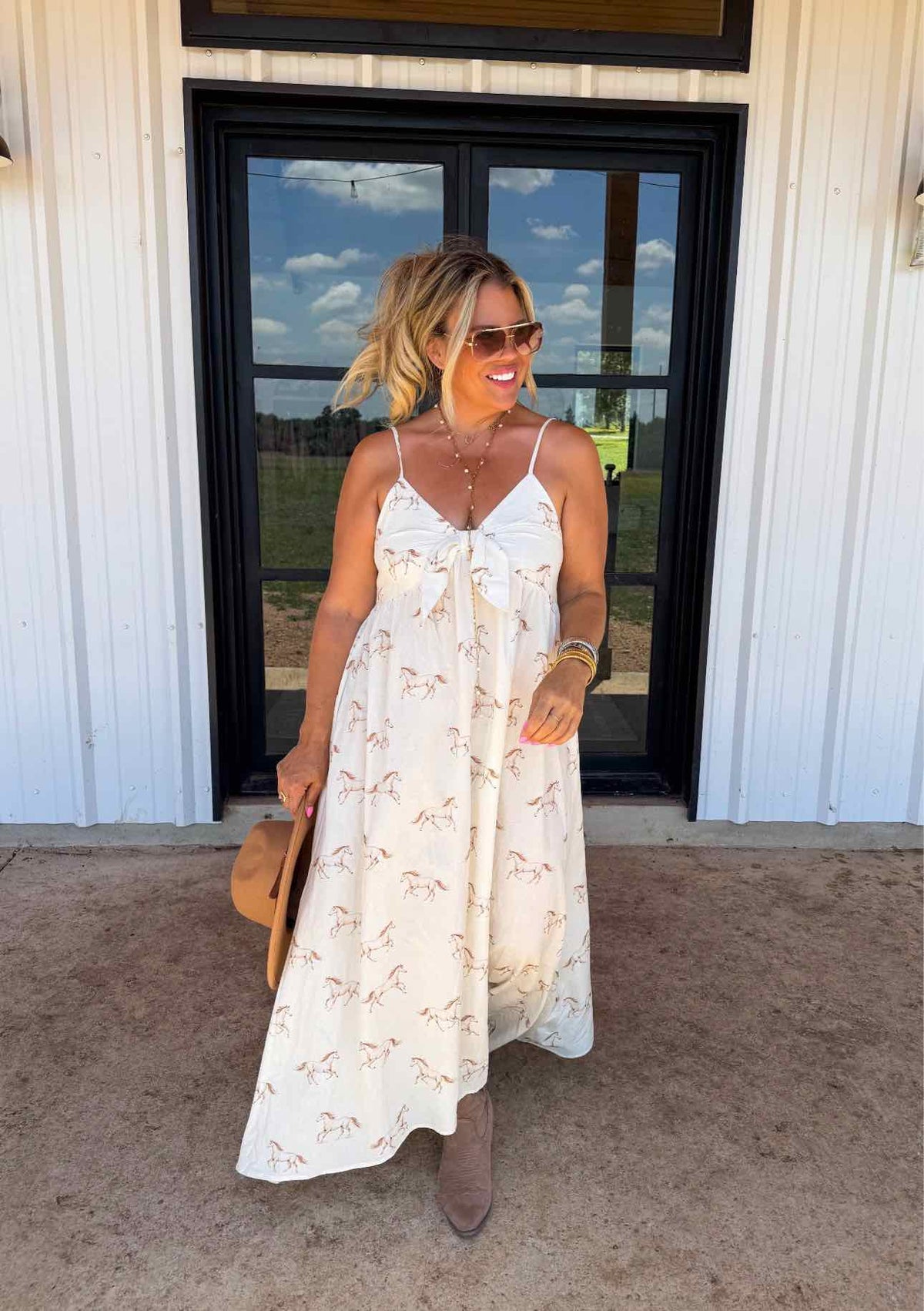 Country Western Charm Maxi Dress