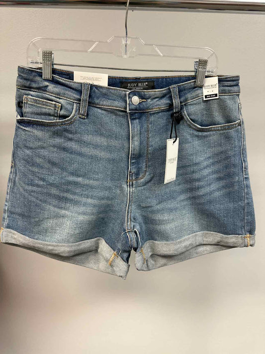 Judy Blue Mid-Rise Cuffed Denim Medium Wash Shorts