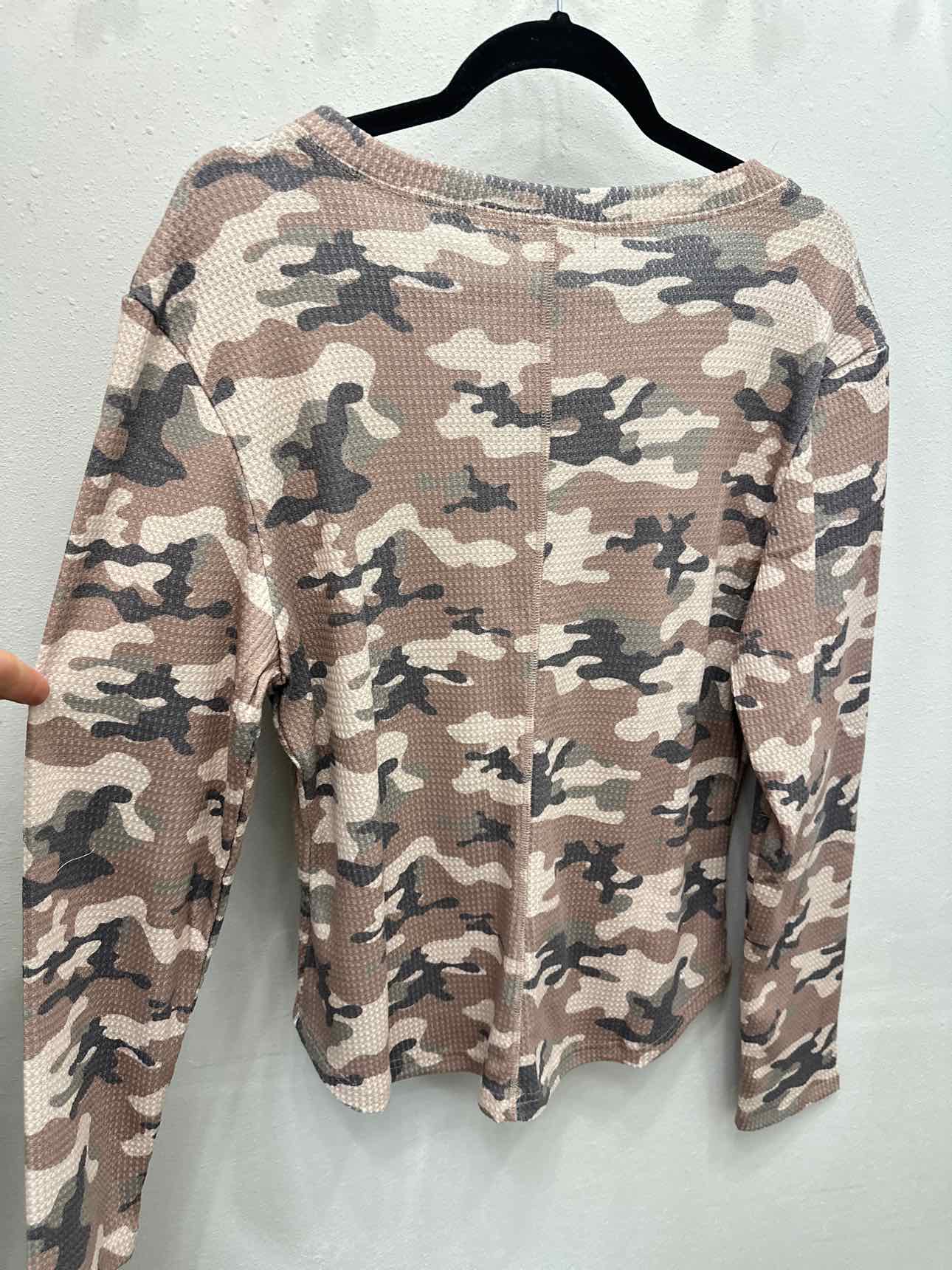 Kori Snap Button Waffle Long Sleeve Top