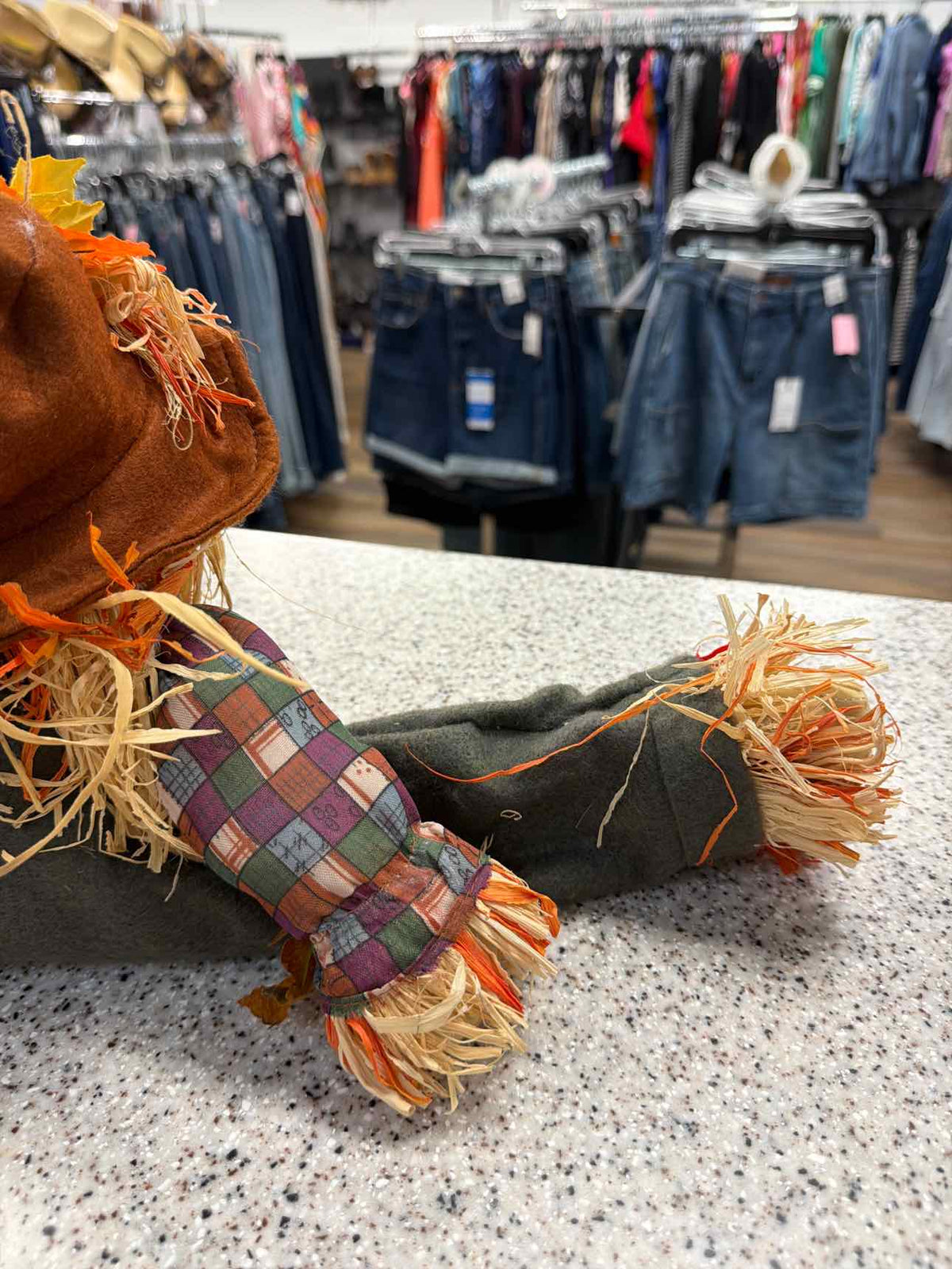 Autumn Harvest Scarecrow Shelf Sitter Fall Household