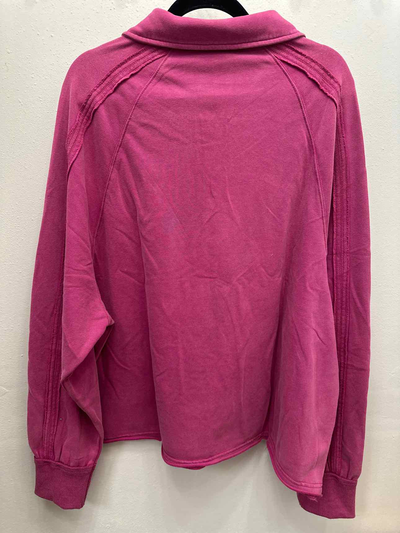 Marley Snap Button Pullover Sweatshirt Raw Hem Pullover Top