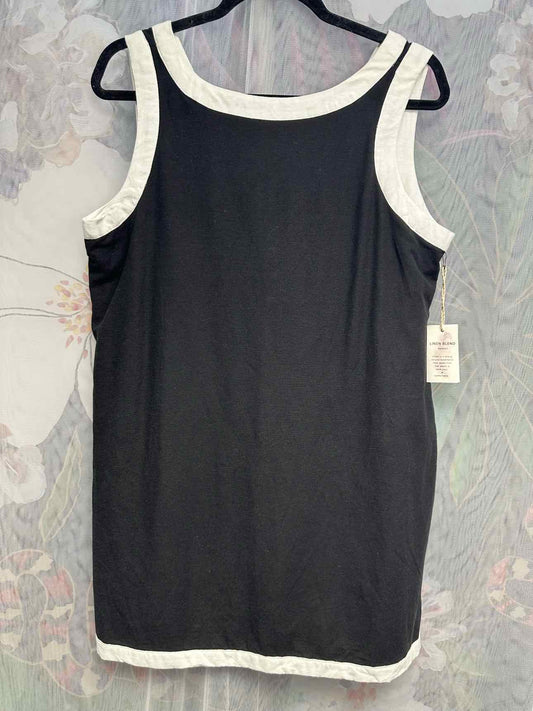 Jessica Simpson NEW NWT Linen Blend Reversible Size Medium Black/white Dress