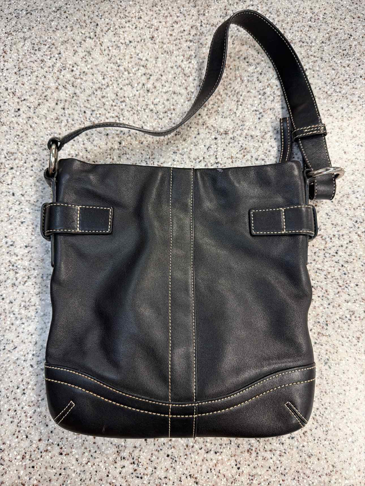 Coach Vintage Soho Slim Black Leather Shoulder Bag Handbags