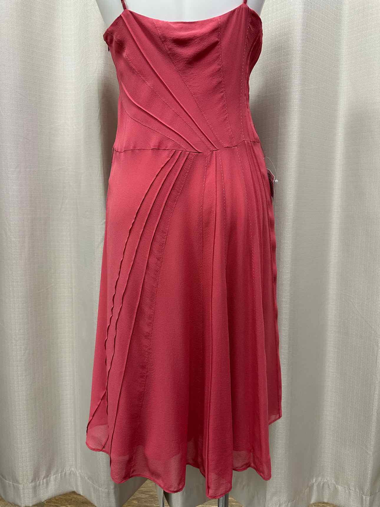 Coast NEW NWT Pleated Crochet Floral Decor Knee Length Size 16 Pink Dress