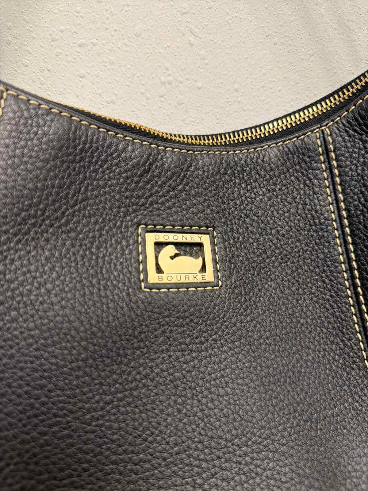 Dooney & Bourke Black Pebbled Leather Shoulder Bag
