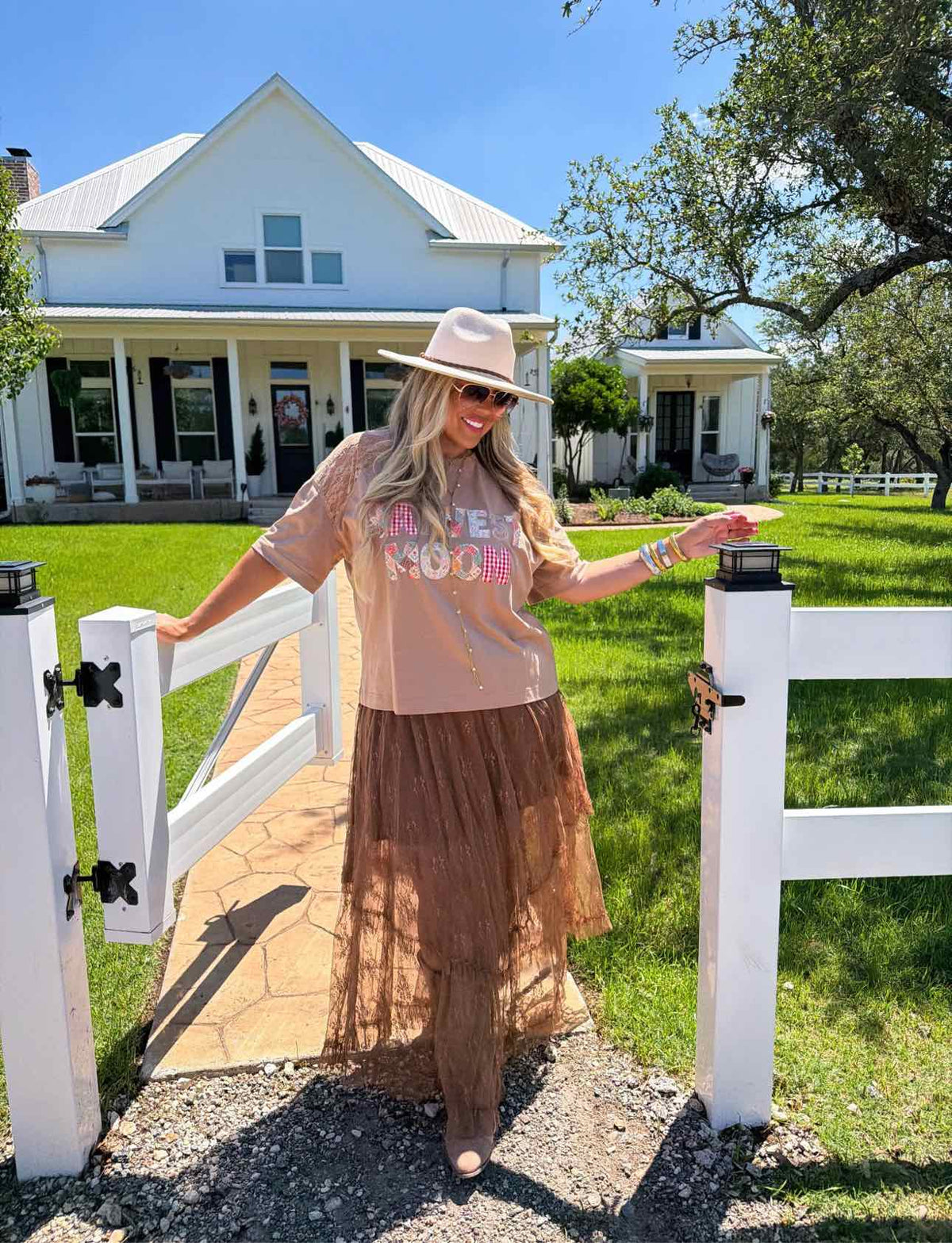 Autumn Blooming Lace Maxi Skirt