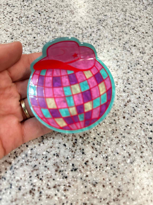 Disco Ball Cowgirl Hair Claw Clip