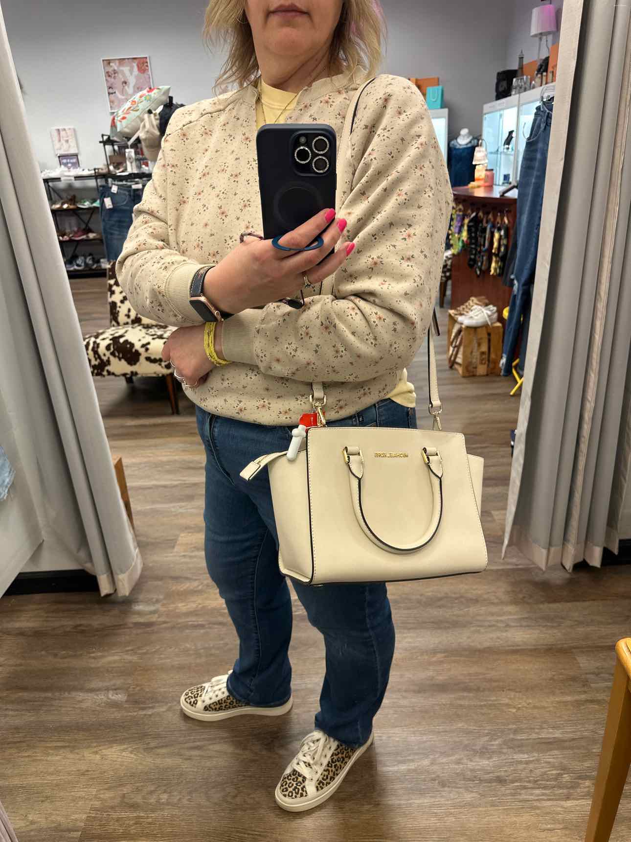 Michael Kors Selma Off-White Cream Handbag NEW NWT