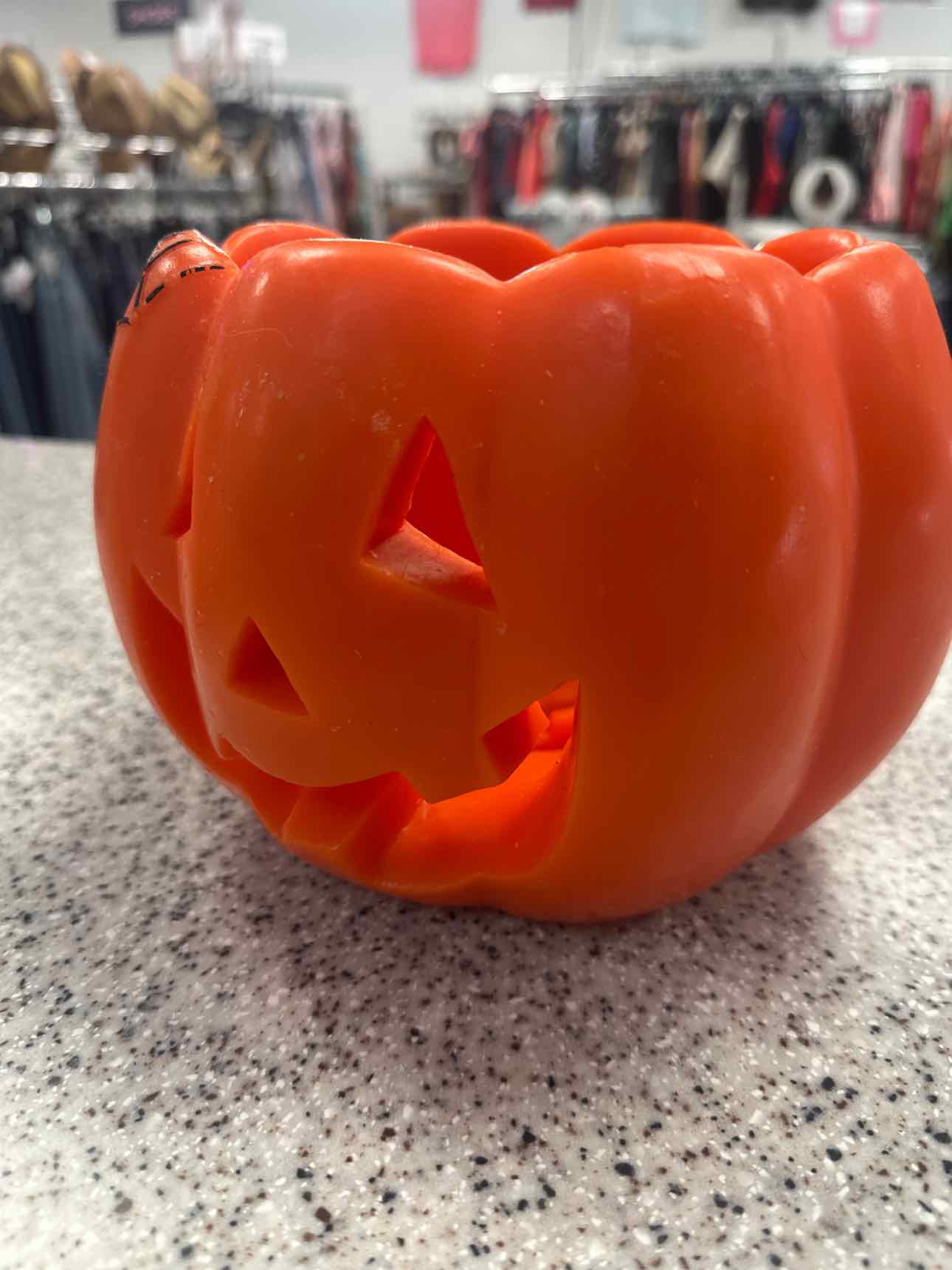13" Large Wax Pumpkin Shape Candle Holder Home Decor