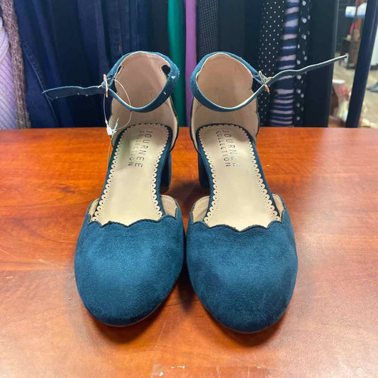 Journee Collection Edna Round Toe Low Block Heel Pumps Size 7