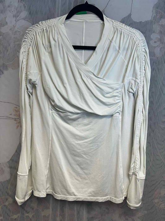 Lululemon Nulu Long Sleeve Surplice Neckline Lightweight Size 6 White Top