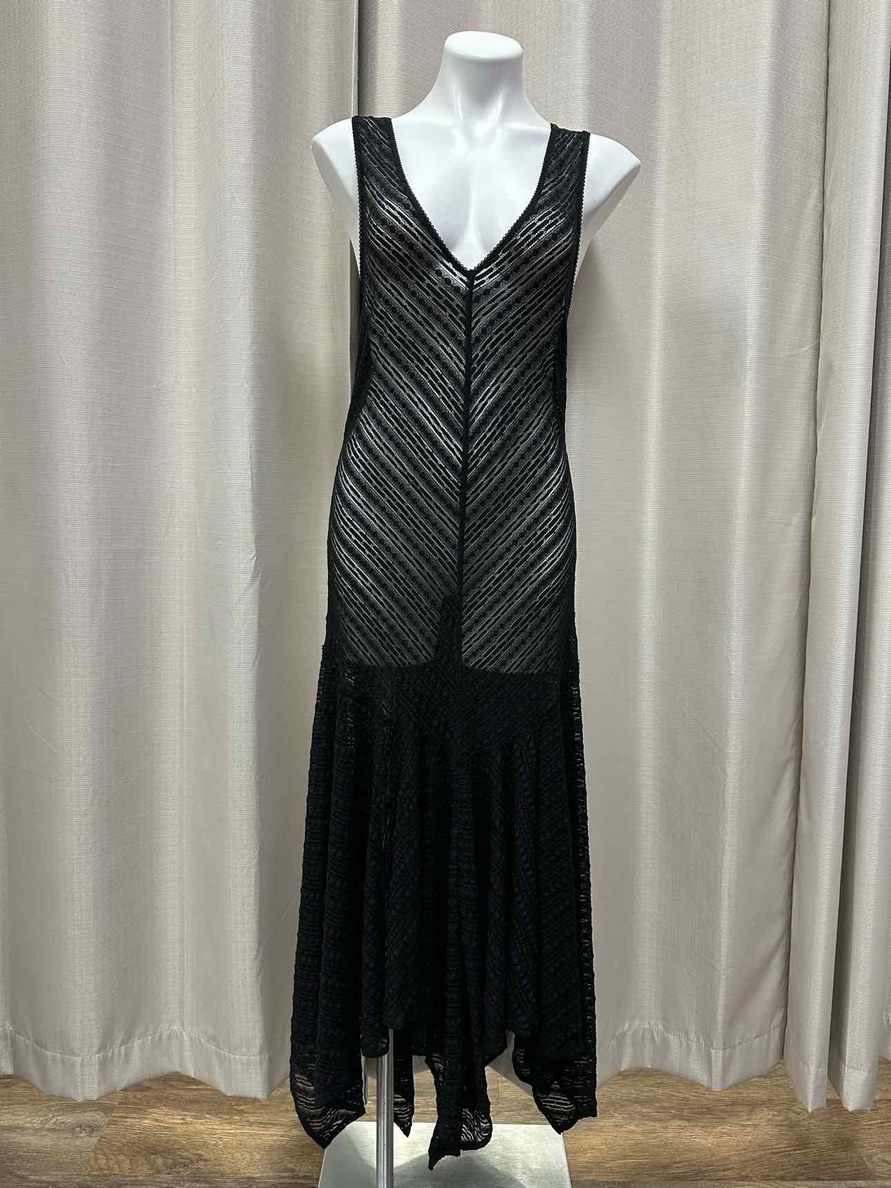 Intimately Free People NEW NWT Semi Sheer Maxi Cover Up Size Large Black Dress