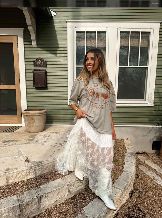 Home on the Range Farm Graphic Tee Oversized Tshirt