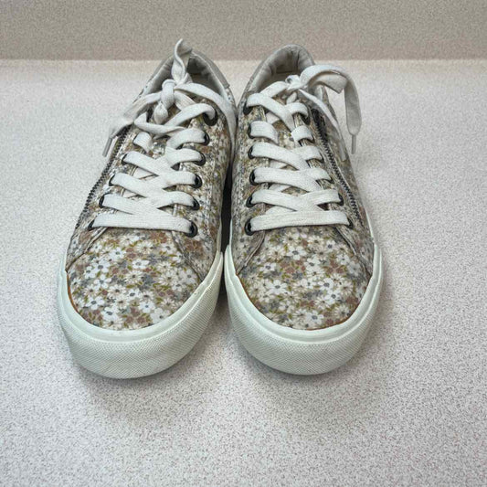 Taos Women's Z-Soul Natural Floral Multi Colorway Canvas Sneakers Size 7 1/2