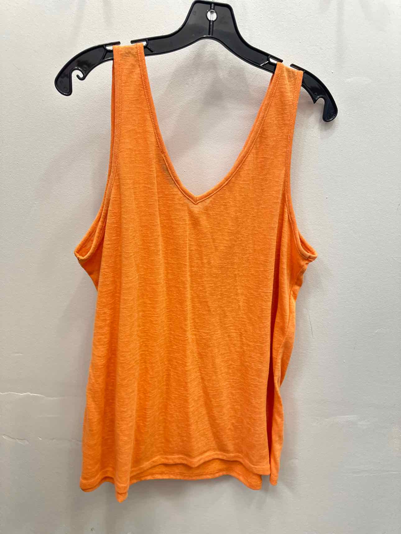 George Size XL Orange V-Neck Tank Top