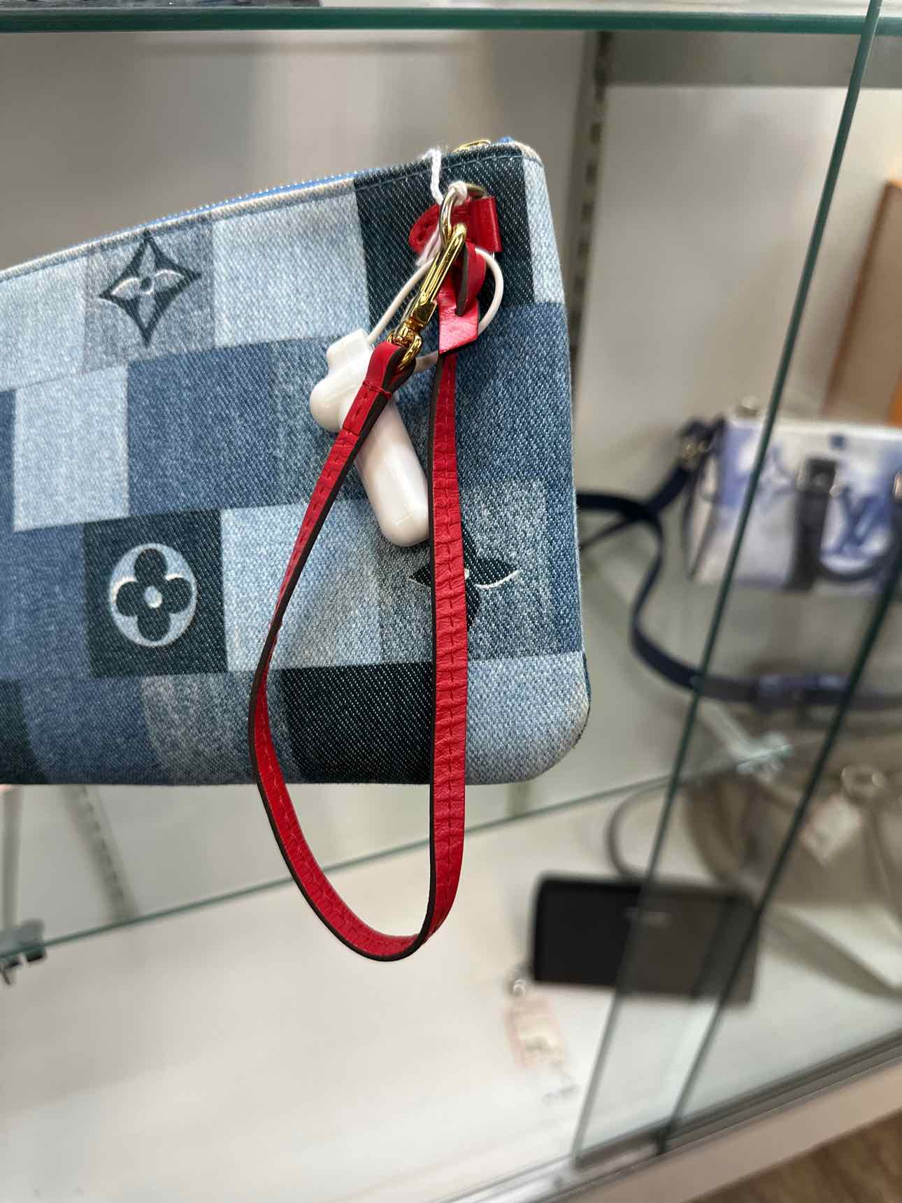 Louis Vuitton Limited Editiion Neverfull Denim Zipper Pouch Wristlet Wallet