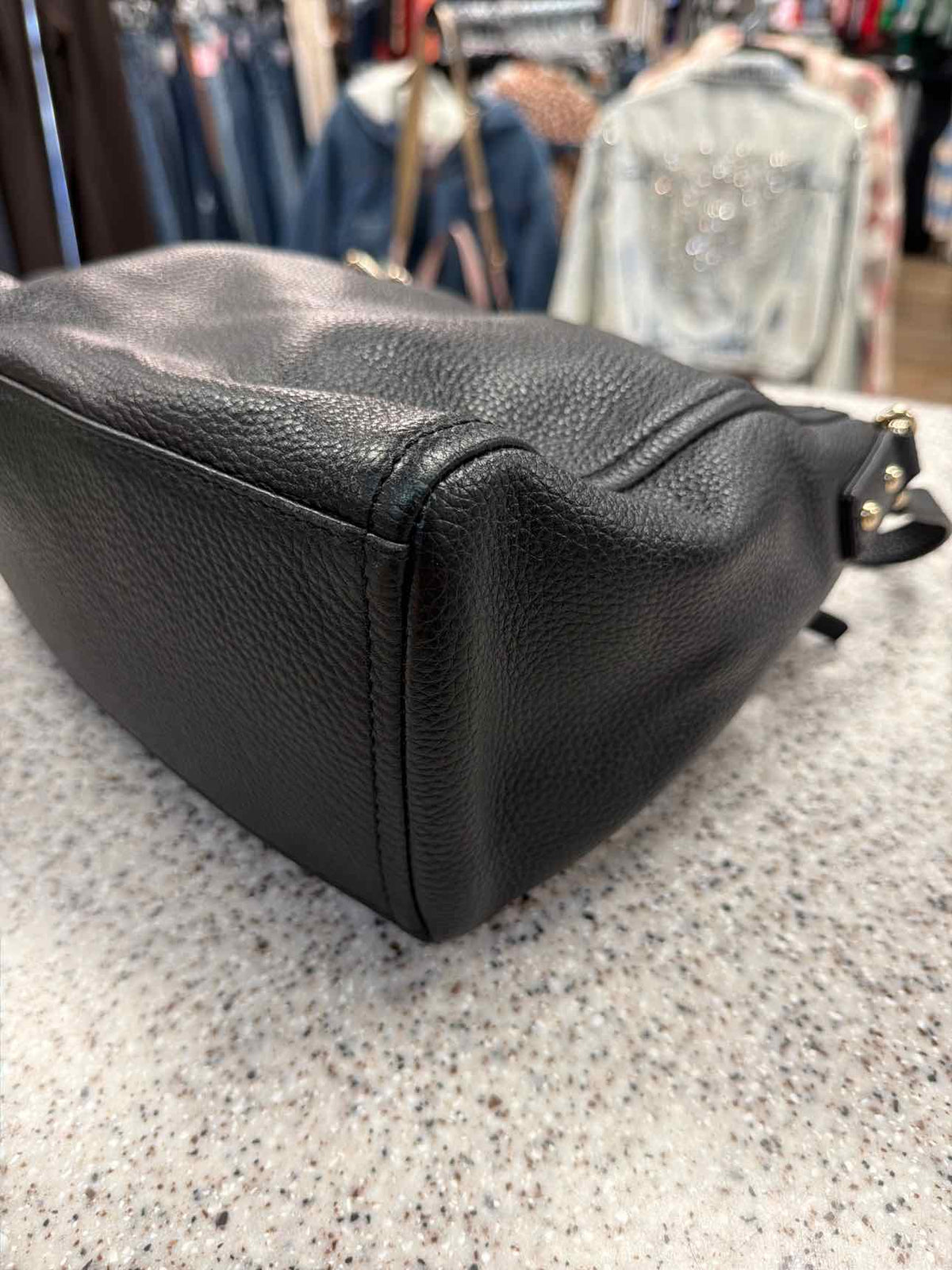Kate Spade Little Curtis Pebbled Leather Hobo Top Handle Crossbody Black Handbag