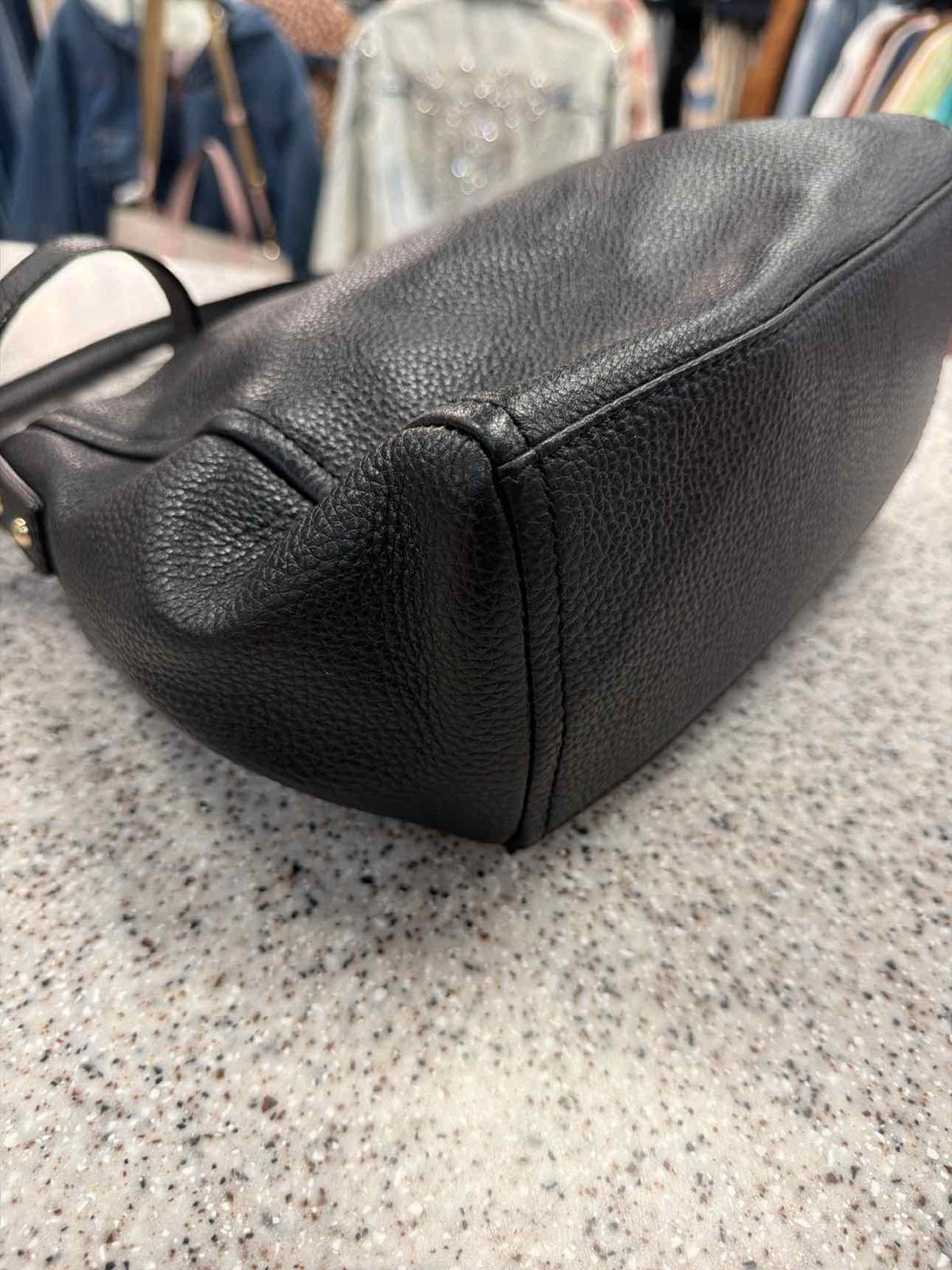 Kate Spade Little Curtis Pebbled Leather Hobo Top Handle Crossbody Black Handbag