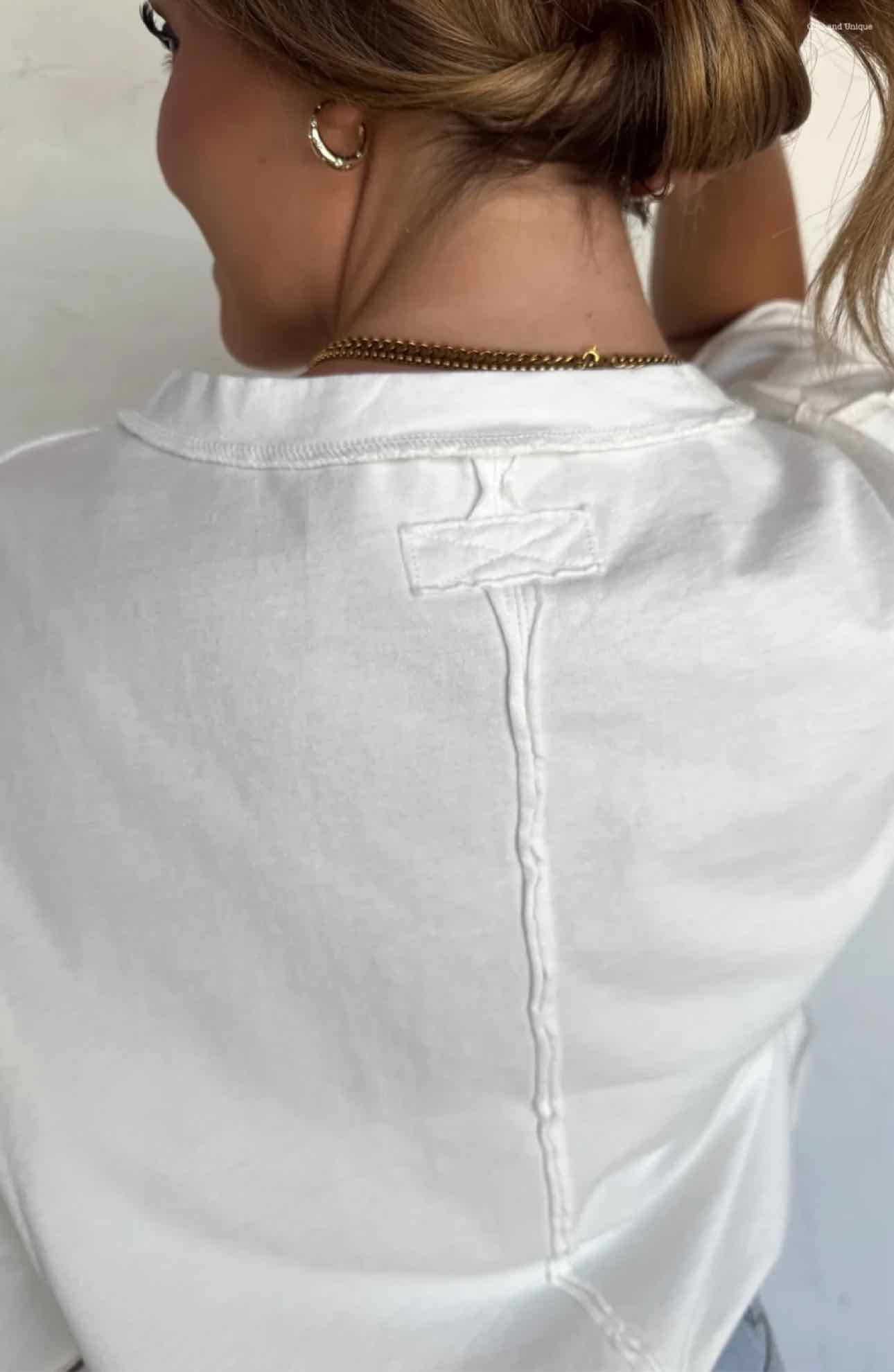 Regan Boyfriend Raw Hem Boxy Tee Tshirt