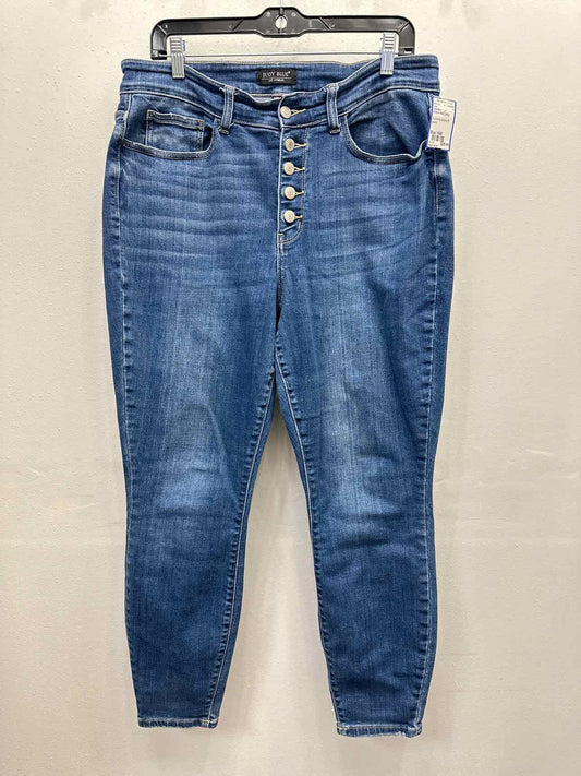 Judy Blue Jeans Size 16W Medium Wash Button Fly Skinny