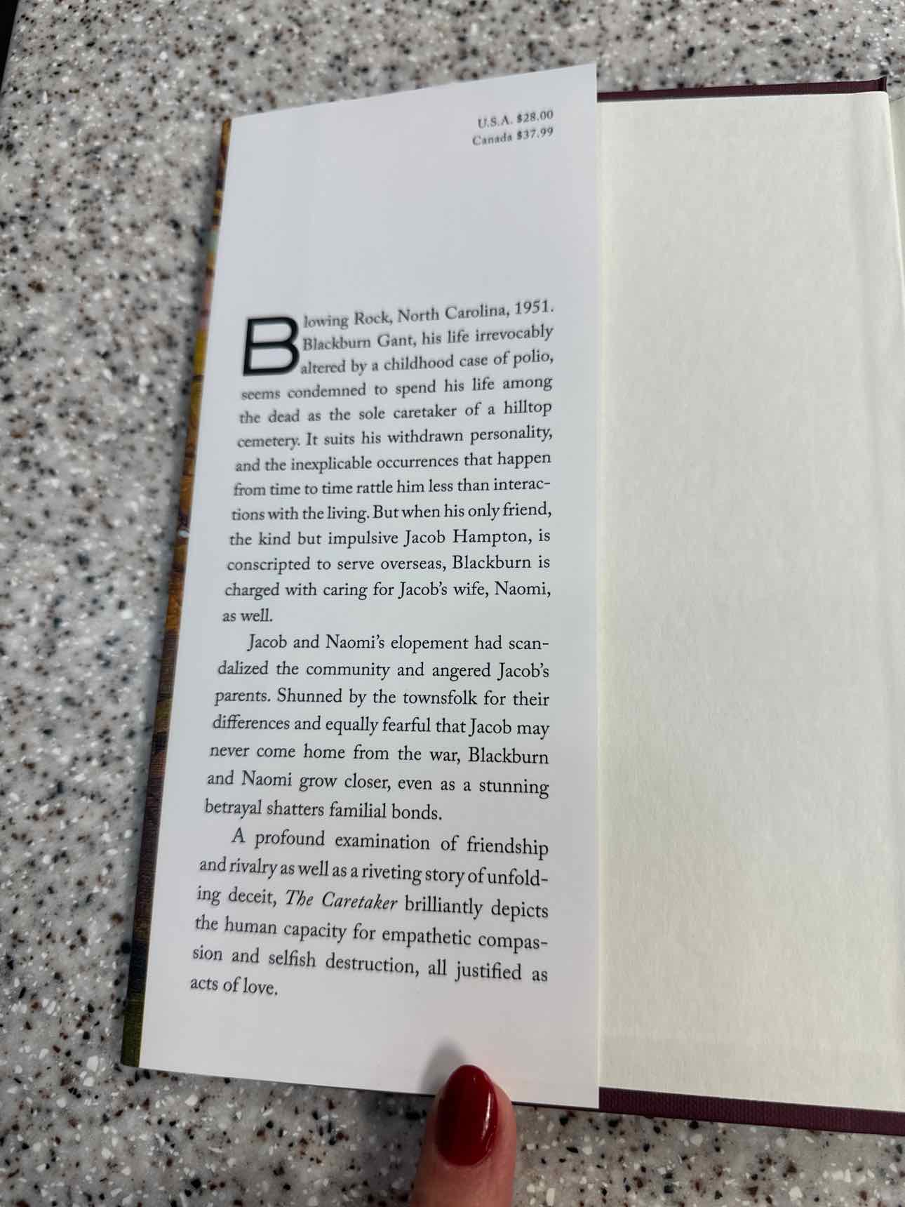 The Caretaker by Ron Rash Hardcover Book