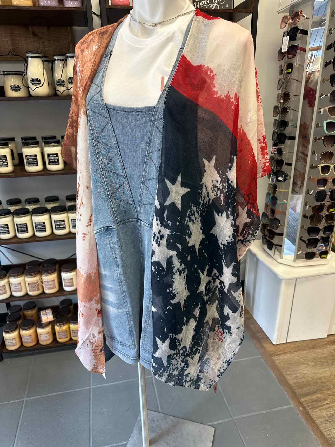 Vintage USA Patriotic Kimono