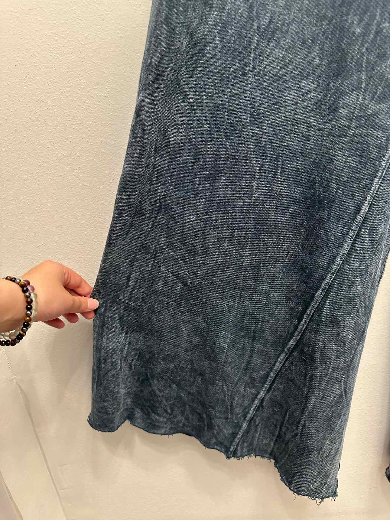 Three bird nest Drawstring Wide Leg Size Large Denim Texture Sweatpants