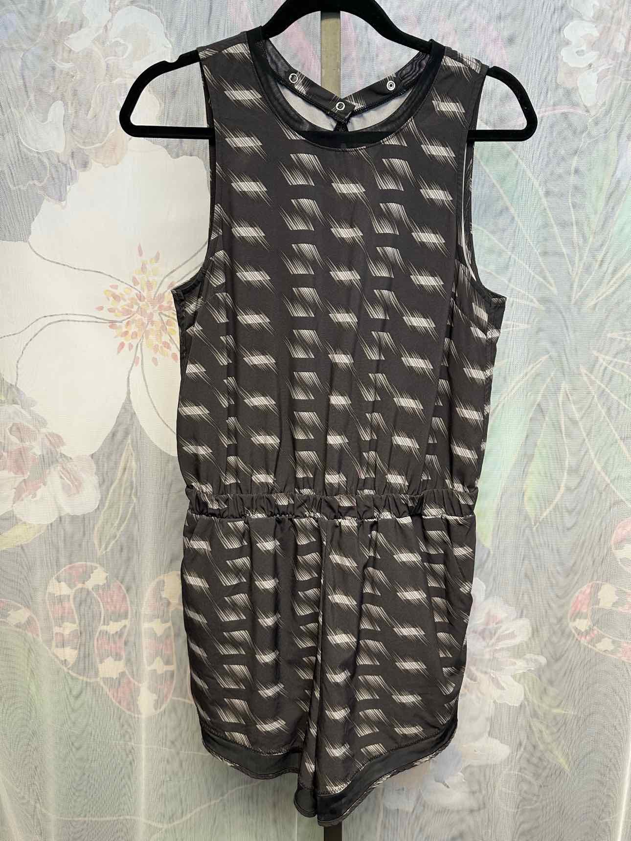 zella Small Grey nylon lightweight open back sleeveless athletic romper