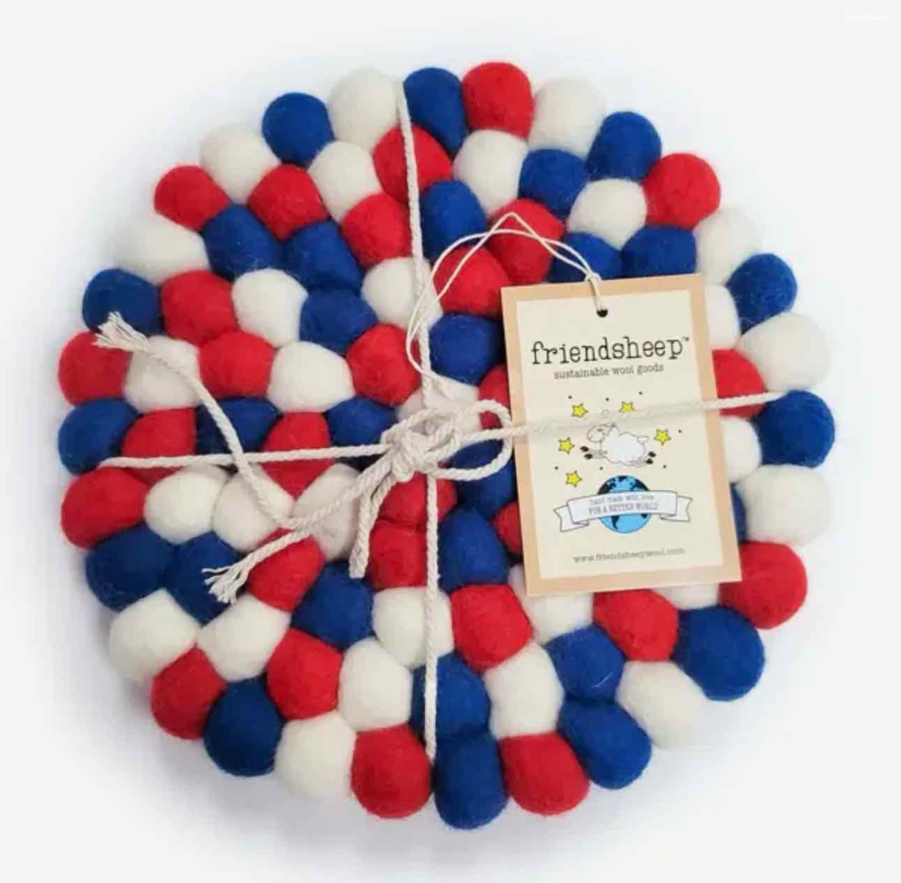 8" Eco Trivet Home Decor Made of 100% Wool