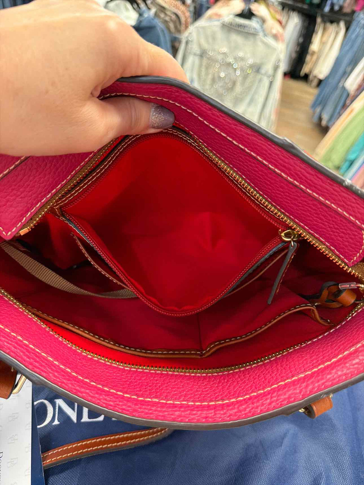 Dooney & Bourke Pebble Grain Leather Strawberry Pink Lexington Tote NWT