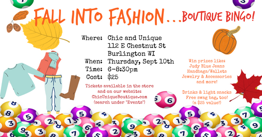 Fall into Fashion...Boutique Bingo Tickets!