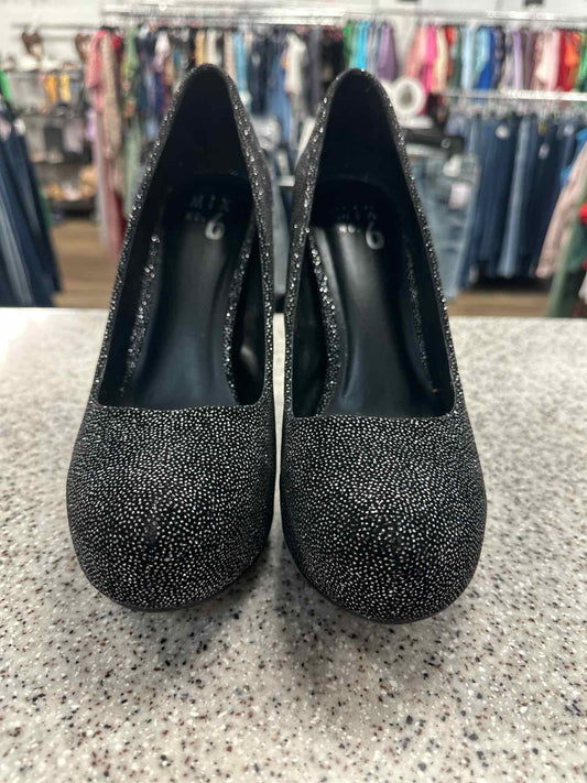Mix No 6 Sarti Black Glitter Platform Pump Size 9.5  Shoes