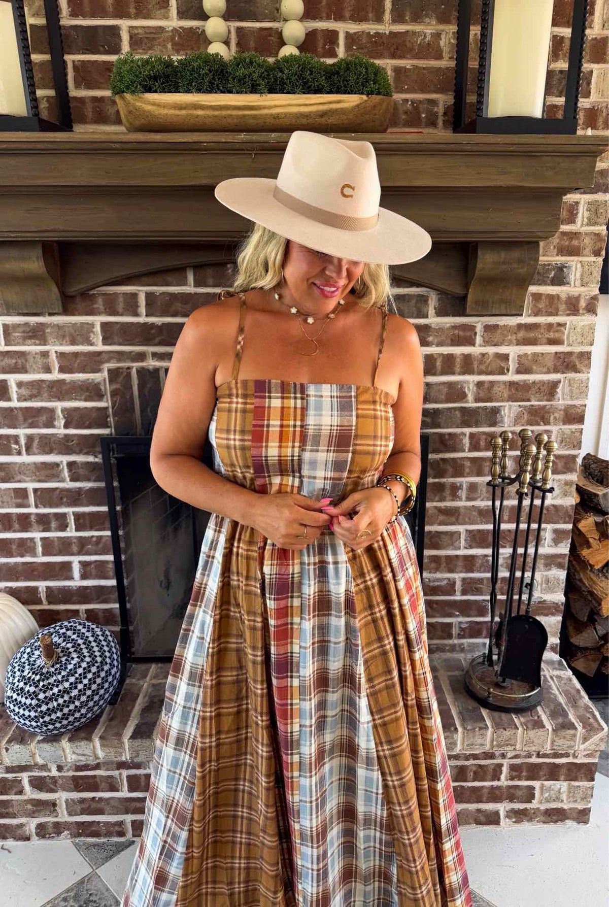 The Ashford Plaid Maxi Dress