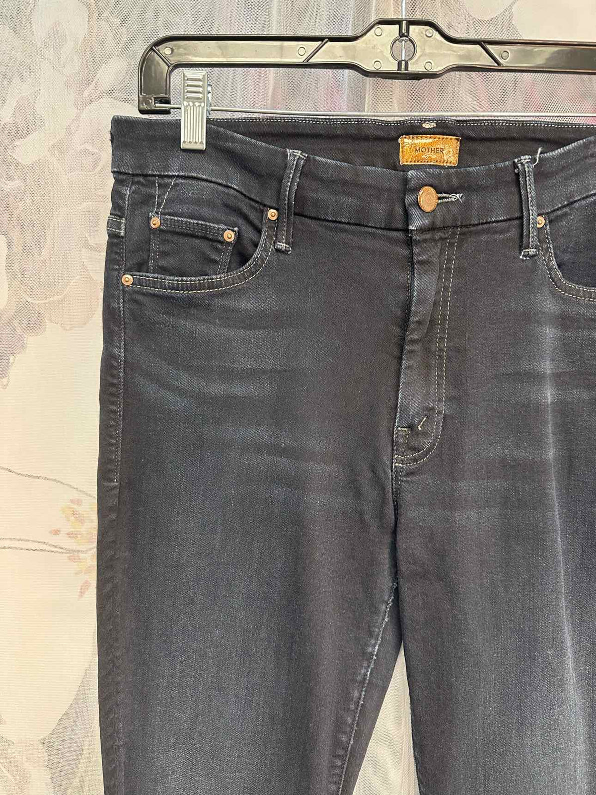Mother High Waisted Looker Skinny Fit Size 31 Navy Jeans