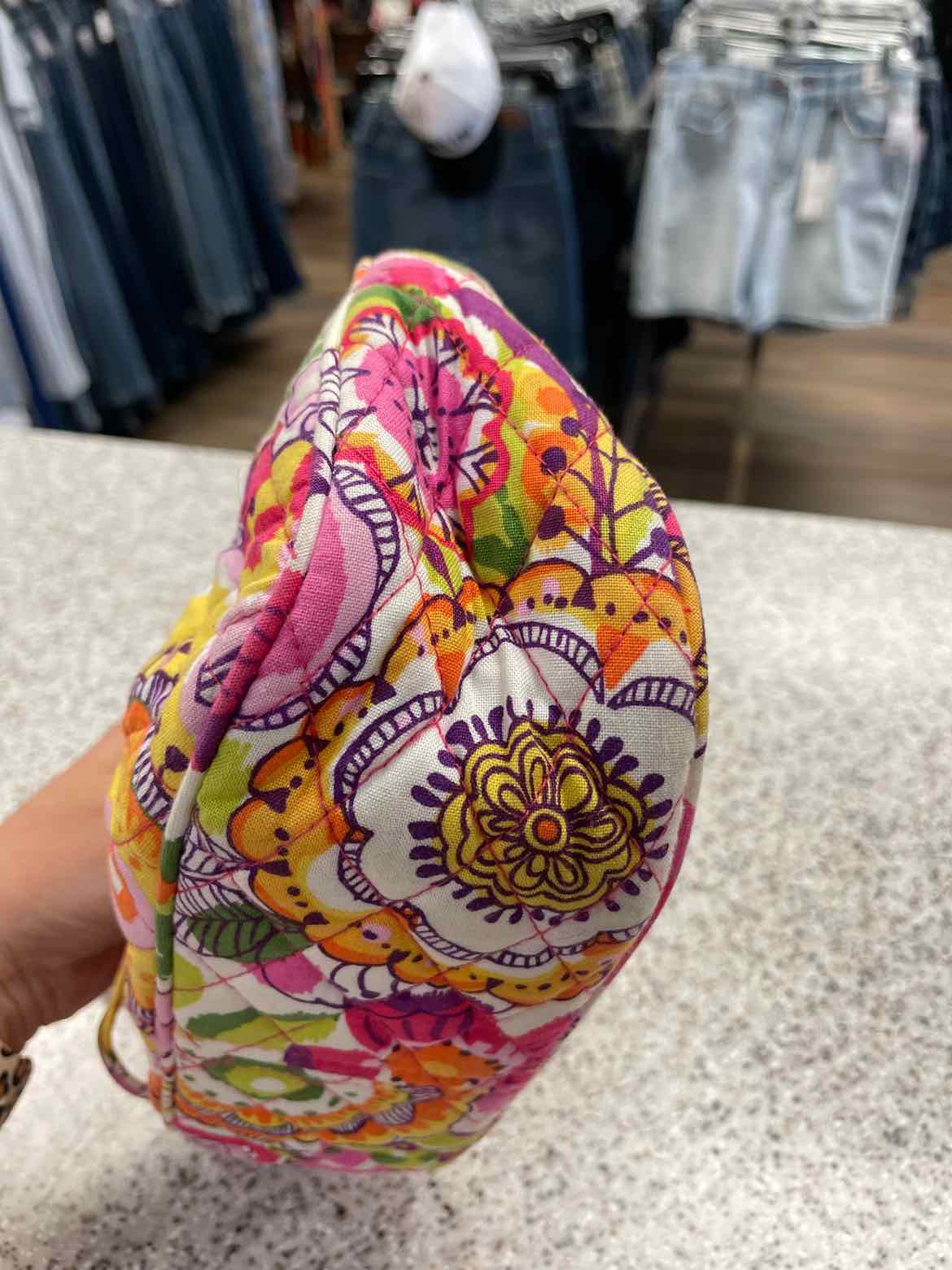 Vera Bradley Frannie Crossbody Clementine Quilted Cotton  Floral Print Handbags