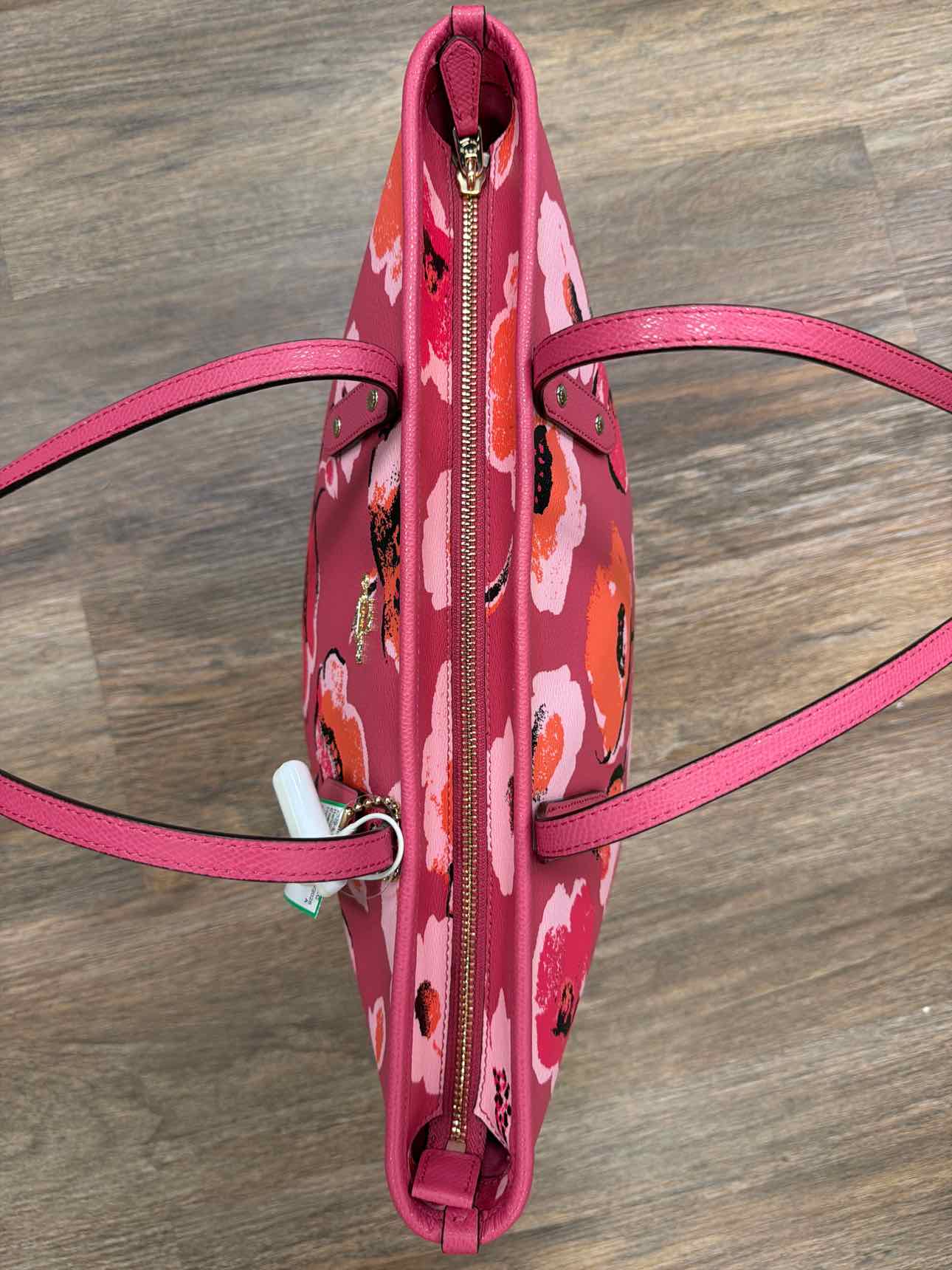 Coach Large City Zip Dahlia Wildflower Tote Pink Handbags