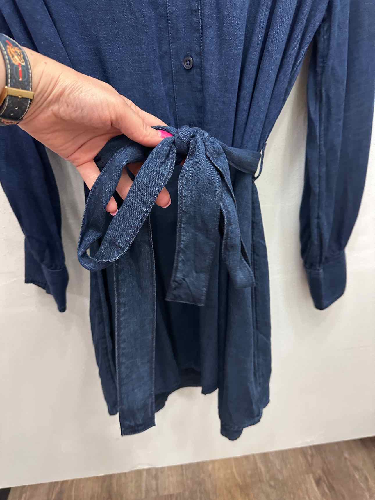 Banana Republic Size Small Blue Denim Long Sleeve Shirt Dress