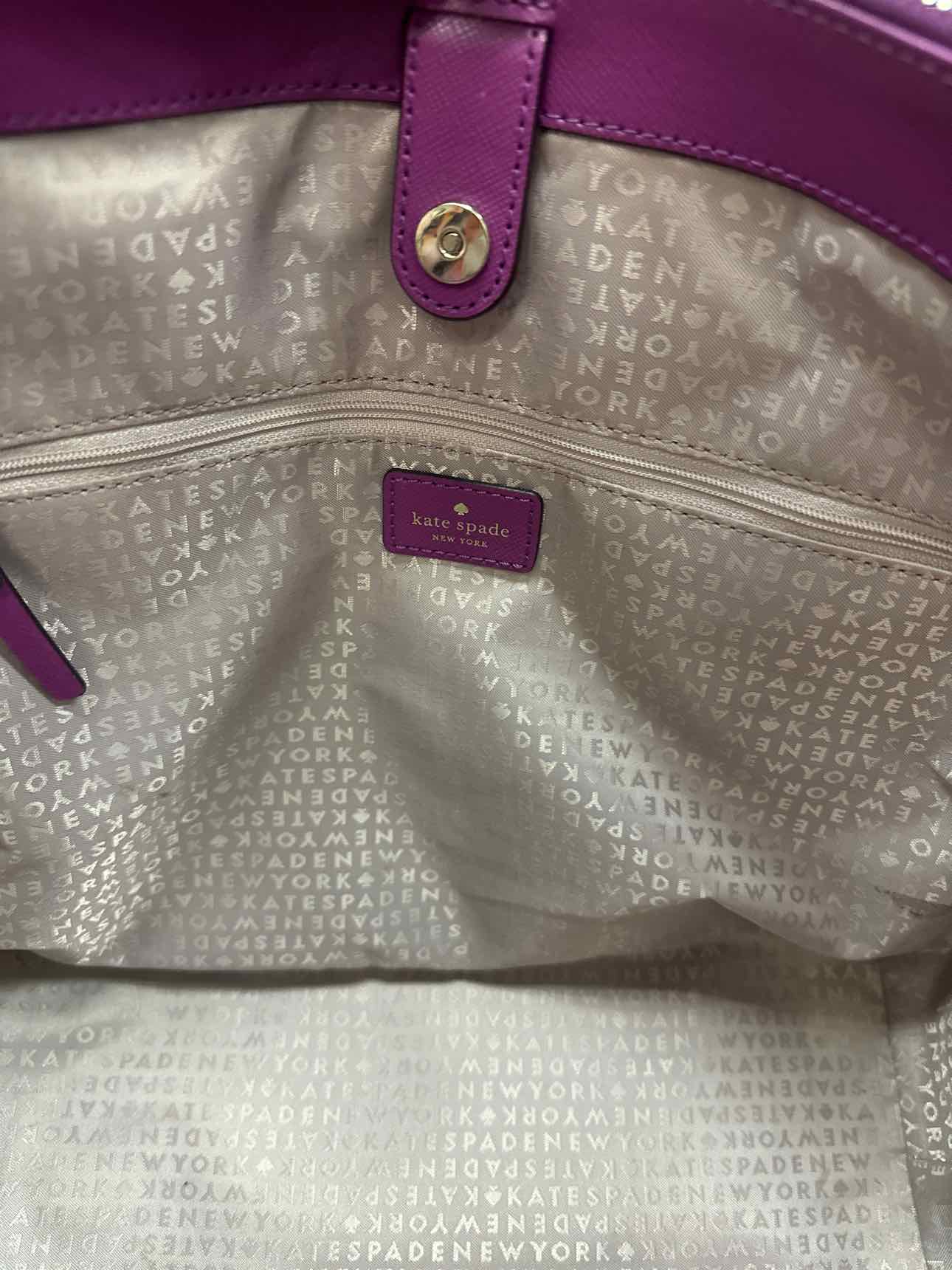 Kate Spade Newbury Lane Briar Saffiano Leather Tote Purple Handbag