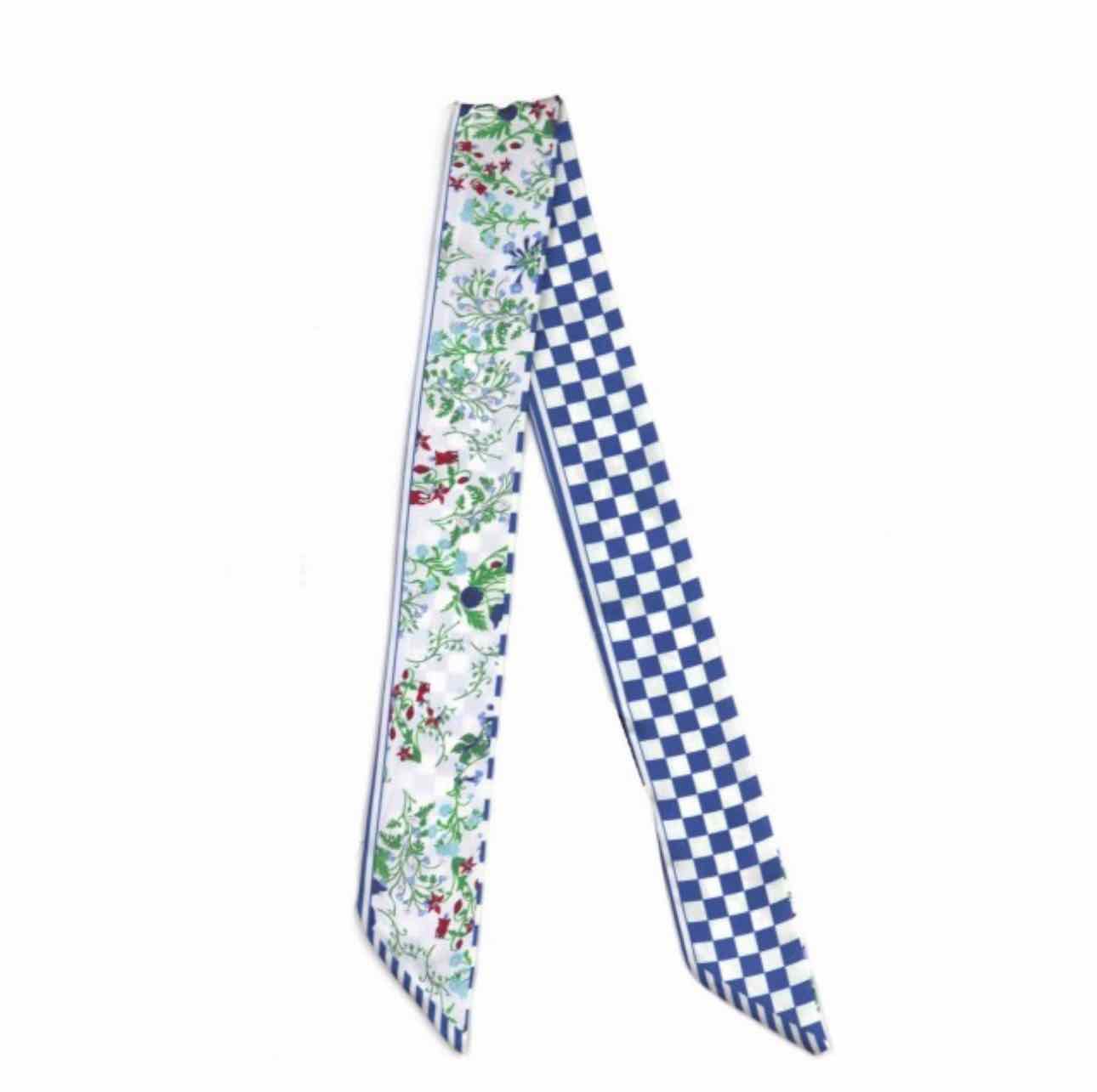 Silk-feel Floral Twilly Scarf