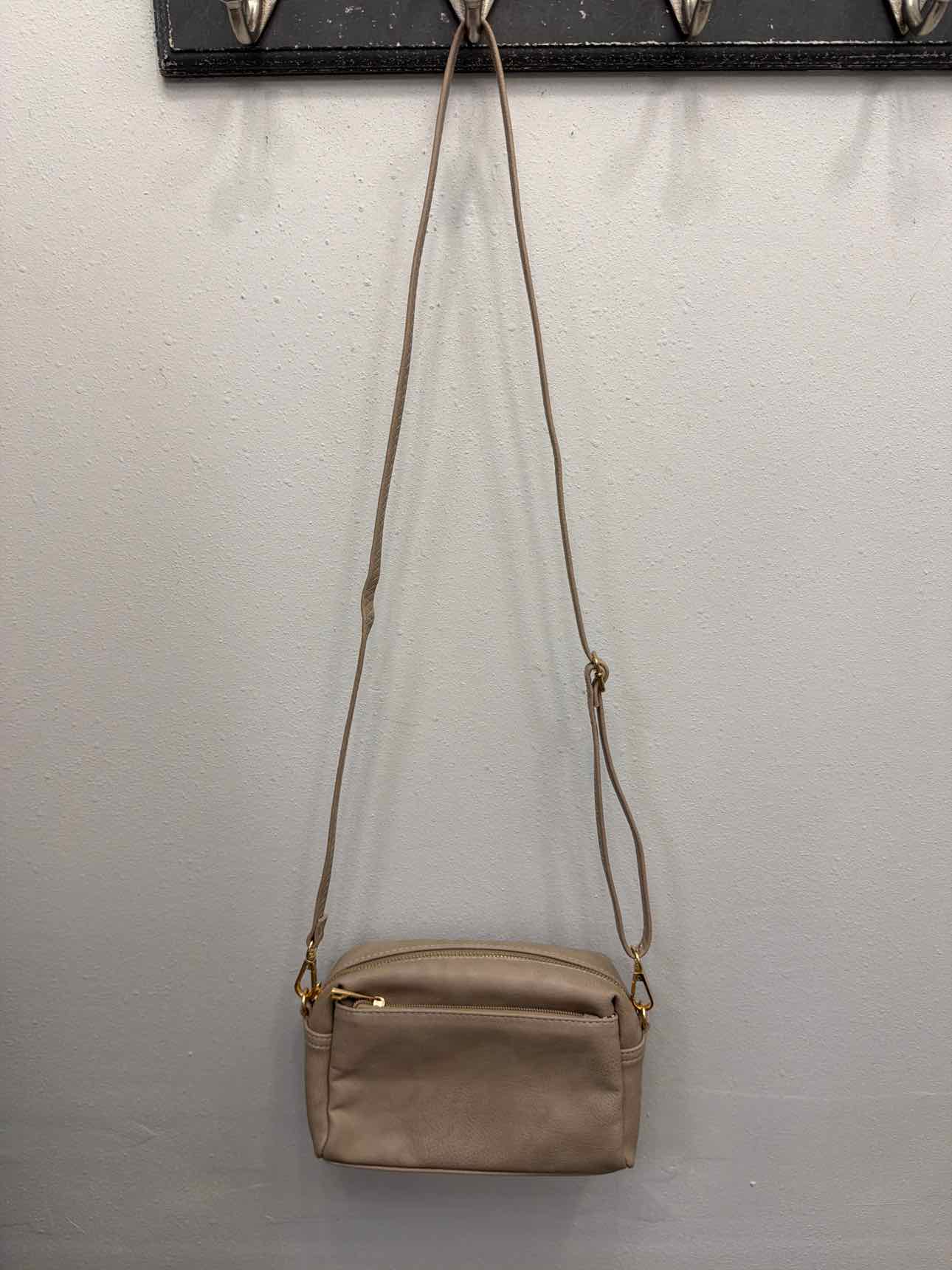 Fashion Puzzle NEW faux leather crossbody Tan Handbags