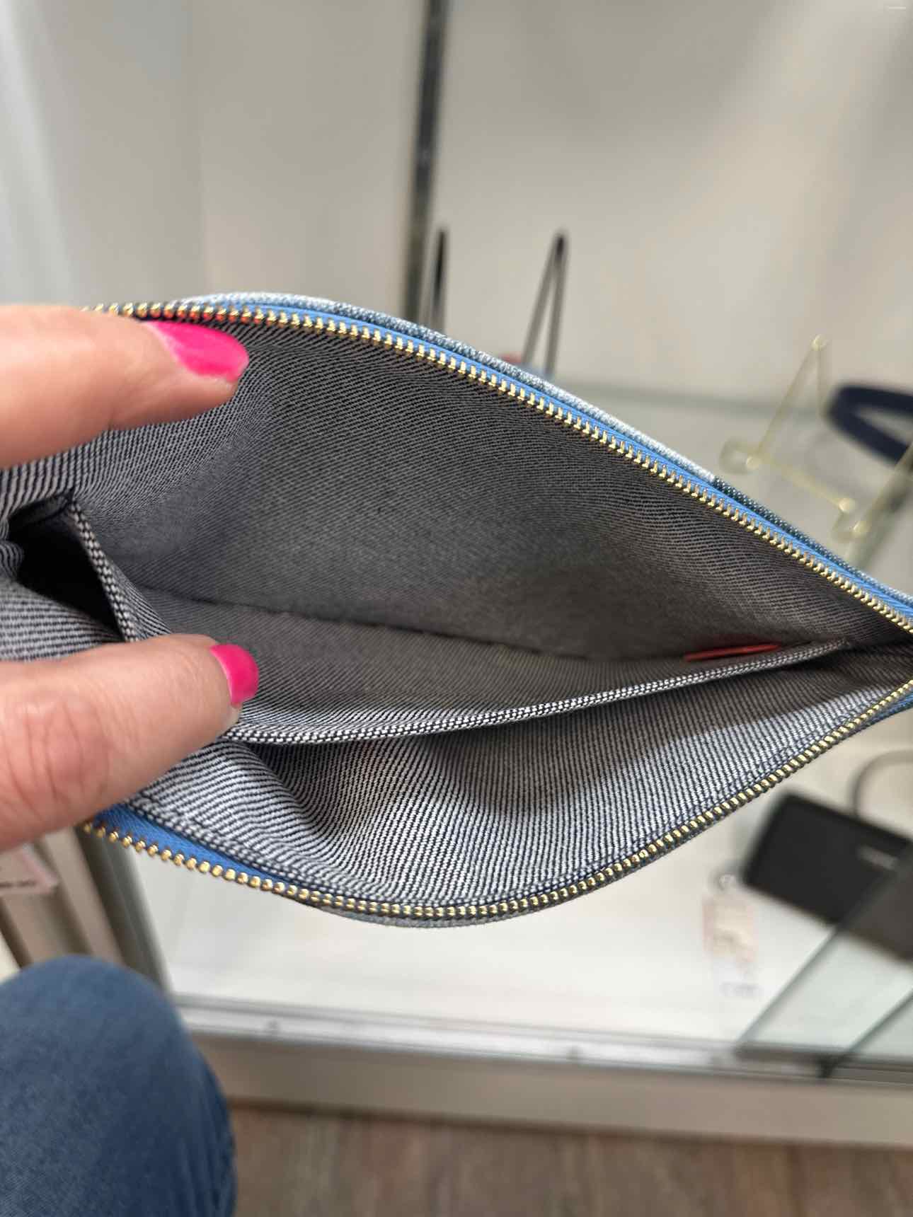 Louis Vuitton Limited Editiion Neverfull Denim Zipper Pouch Wristlet Wallet