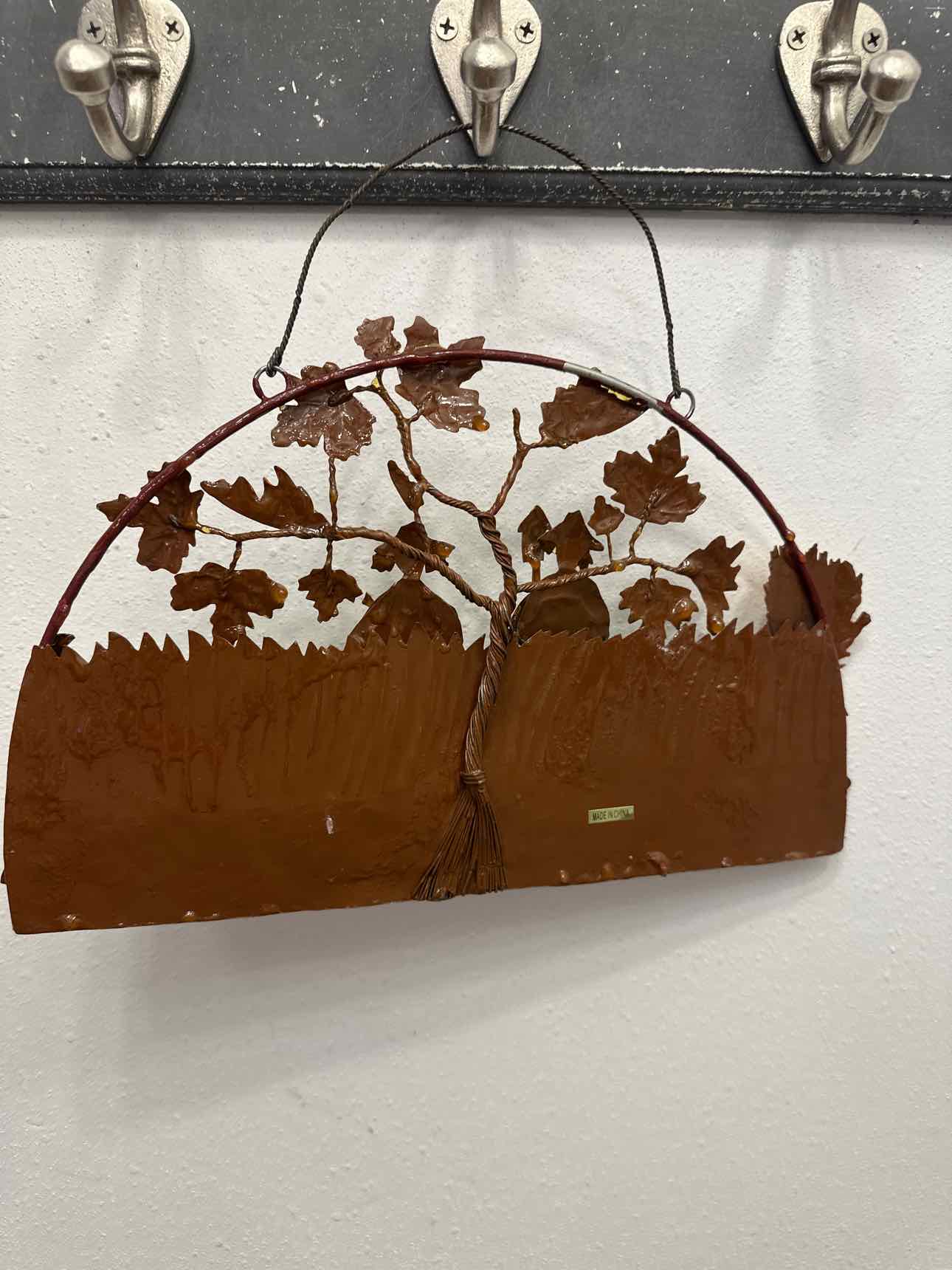 Happy Thanksgiving Painted 3D Metal Wall Hanging Home Decor