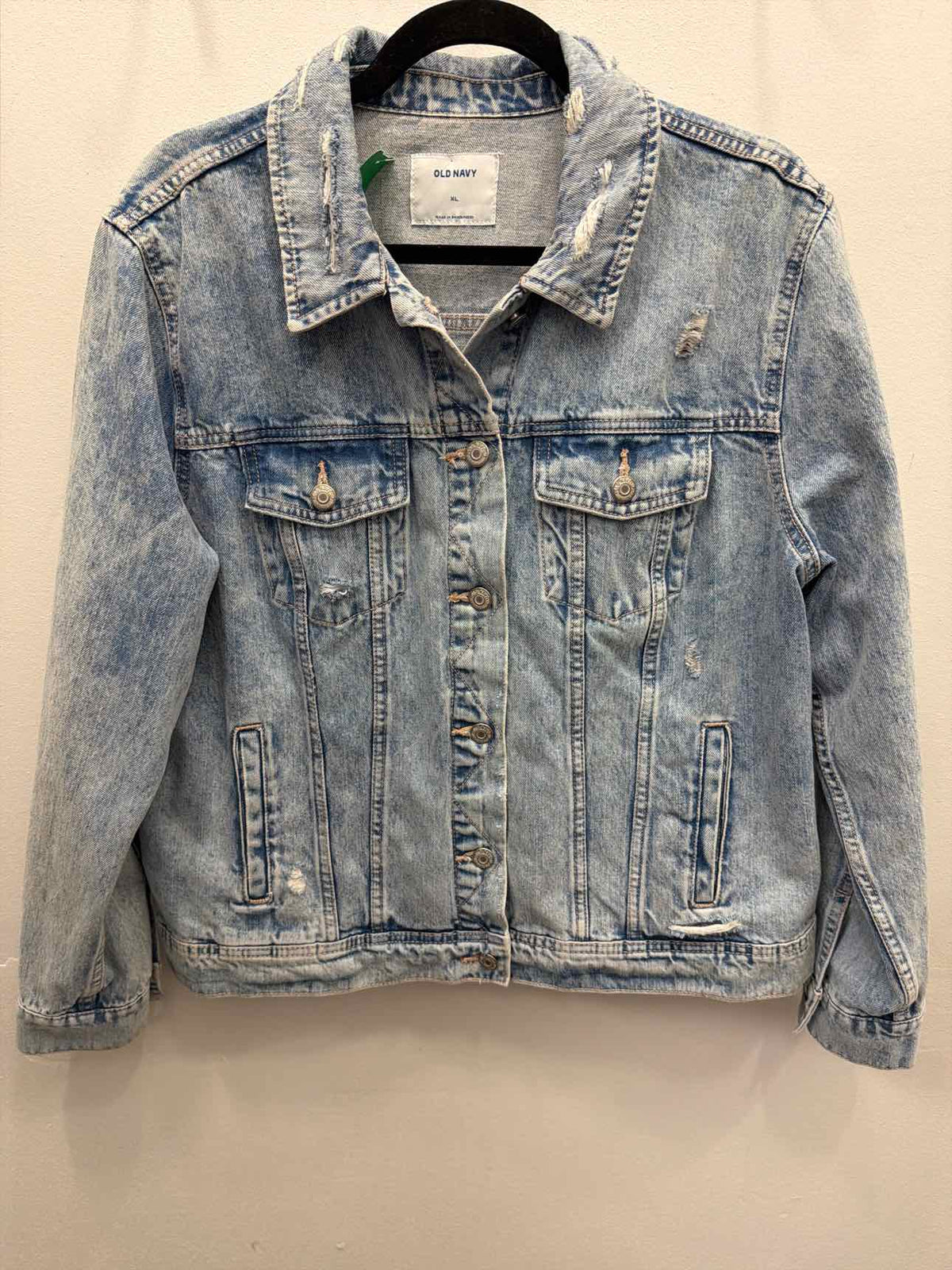 Old Navy Size XL Light Wash Blue Denim Jean Jacket