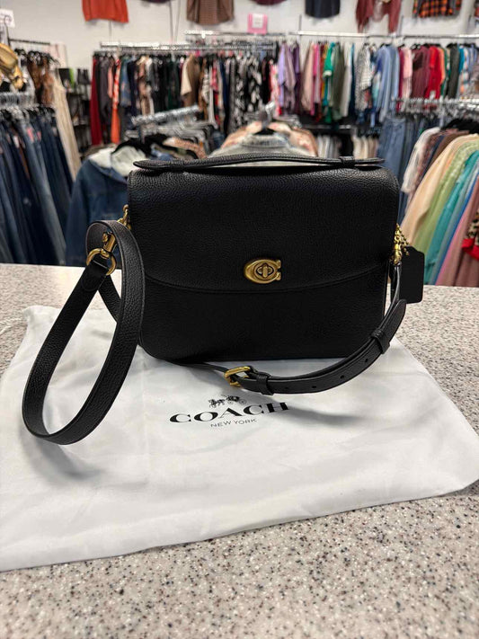 Coach Cassie Crossbody Black Pebble Leather Crossbody Handbag