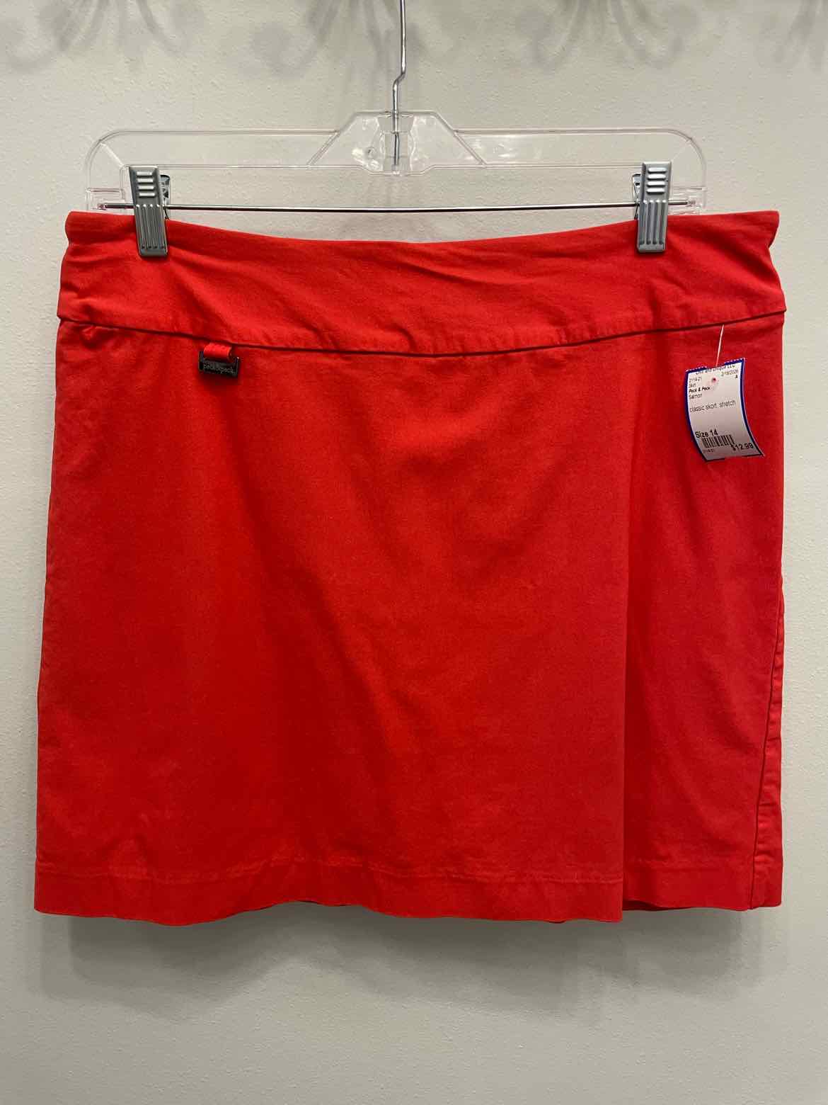 Peck & Peck Size 14 Salmon Skirt