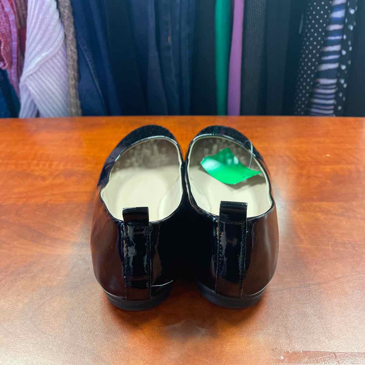 Easy Spirit Gramercy Black Patent Leather Ballet Flats Size 7 1/2