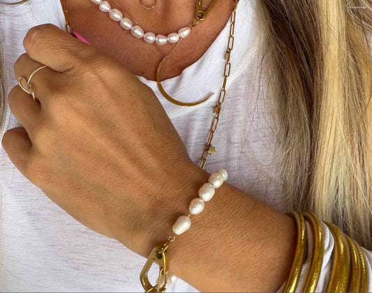 Beach Walk Freshwater Pearl Bracelet or Necklace