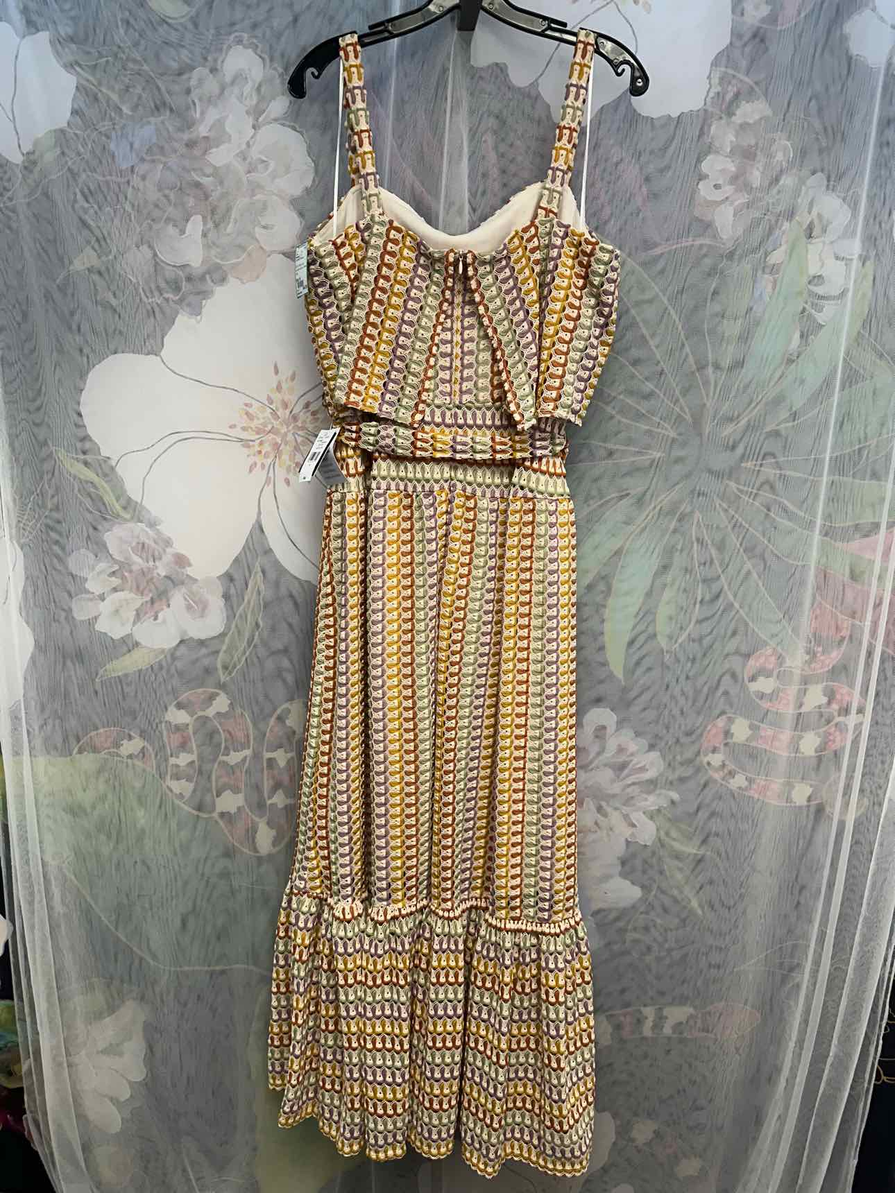 Melonie NEW NWT Dolce Vita Crochet Woven Belted Maxi Size 16 Tan Dress