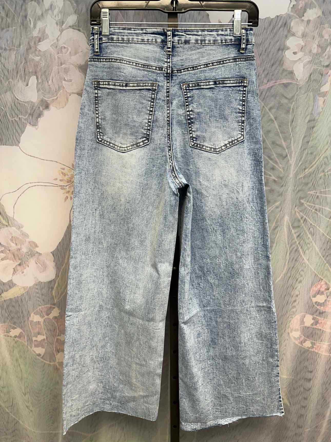 Easel NEW NWT Women's Button Fly Wide Leg High Waist Size Small Denim Jeans